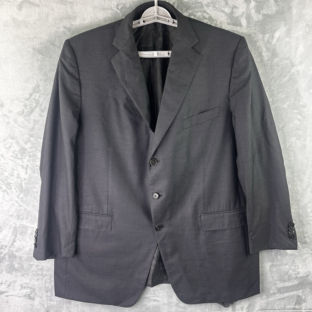 Ermenegildo Zegna Su Misura Dark Gray Wool Blazer Men's 58R‎ (48R US) Italy